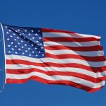us a flag on pole