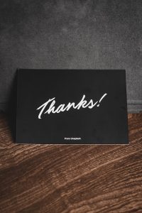 black and white happy birthday card