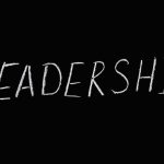 Leadership Lettering Text on Black Background