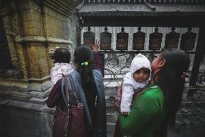 Mothers with Children at Ceremony