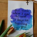 a piece of paper with a bible verse on it