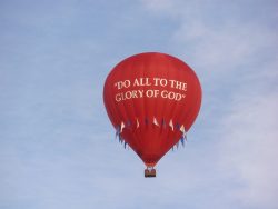 hot air balloon, glory of god, red balloon, nature, sky, blue god